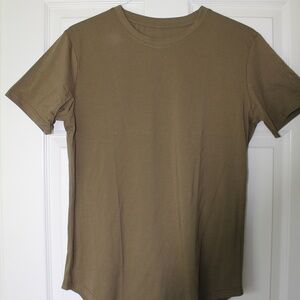 Aha Active, Large, New, Never worn, Olive t-shirt, curved hem